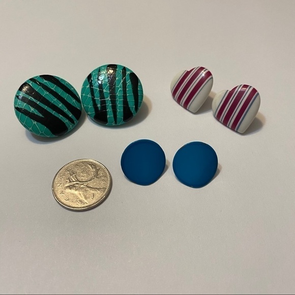 LOT of 3 Vintage post earrings pairs - Picture 2 of 8